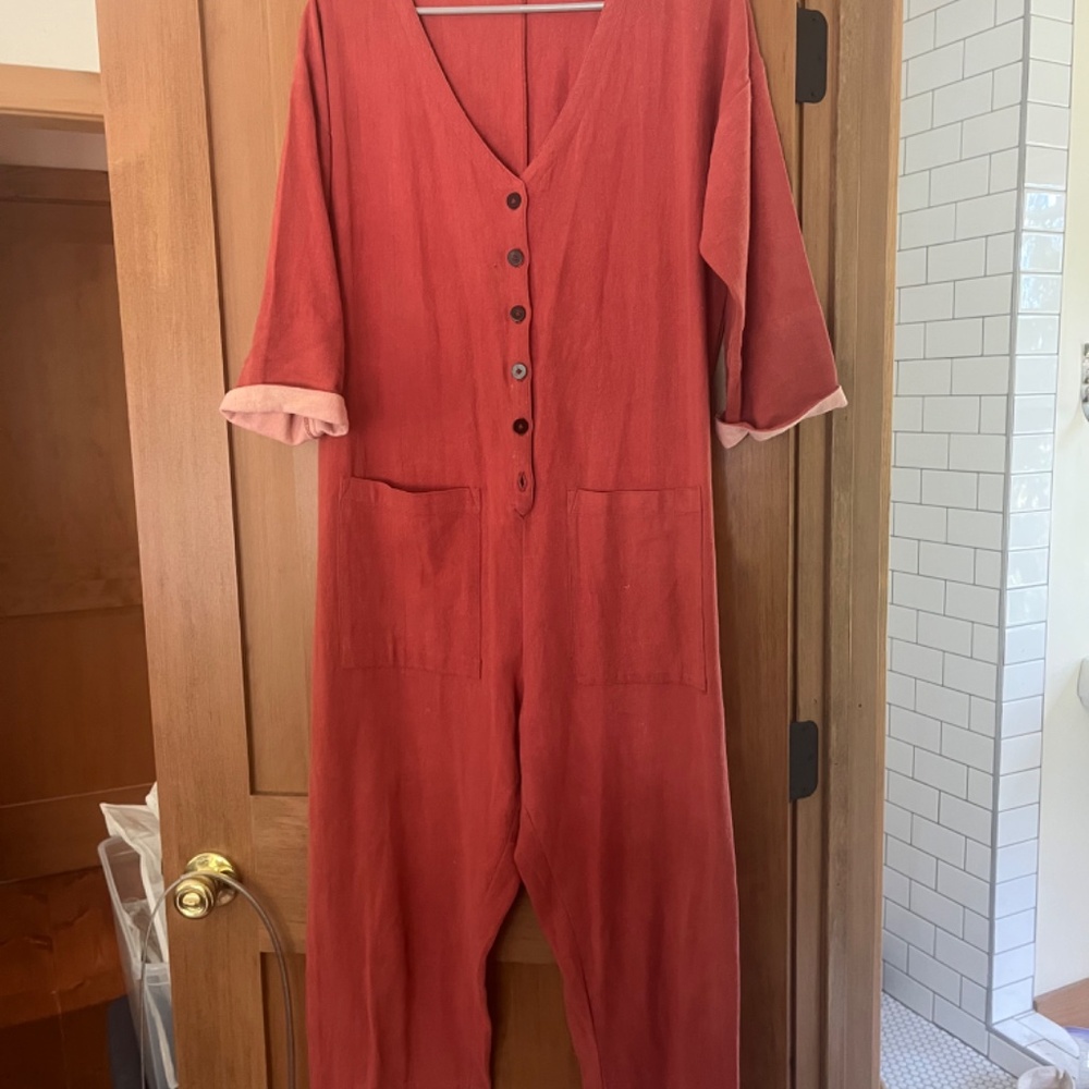 Happy French Gang Madder jumpsuit S/M - Picture 2 of 6